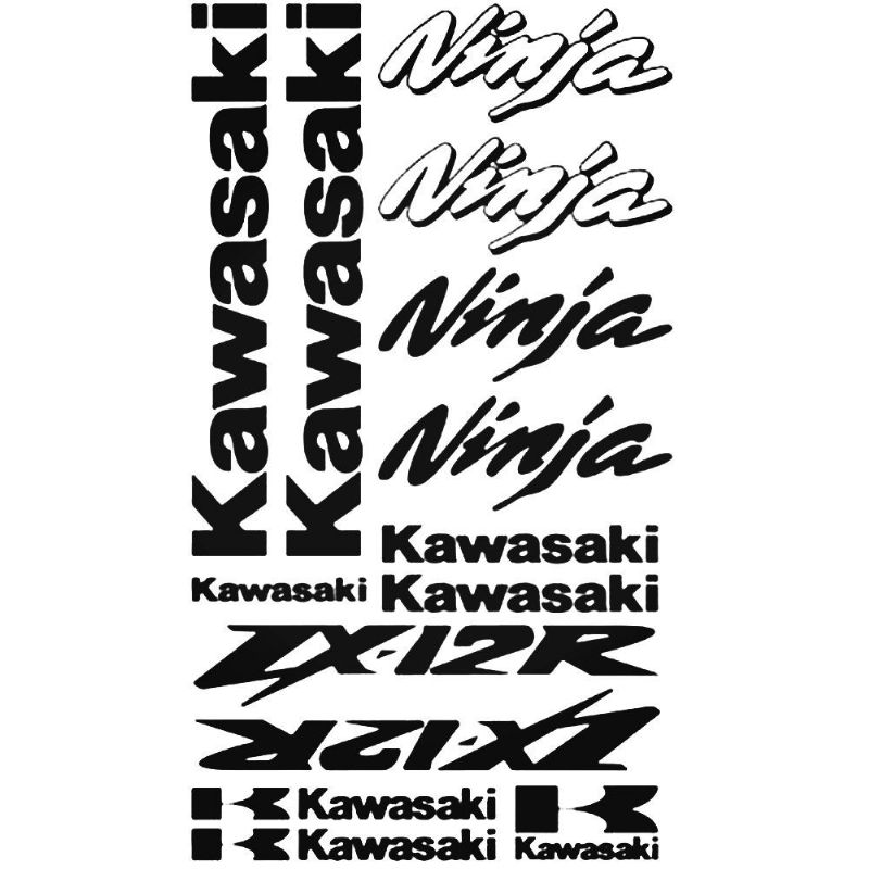 Kawasaki ZX-12R Ninja Stickers (GOLDEN YELLOW)
